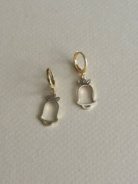 Bell Charm Hoop Earrings M1857